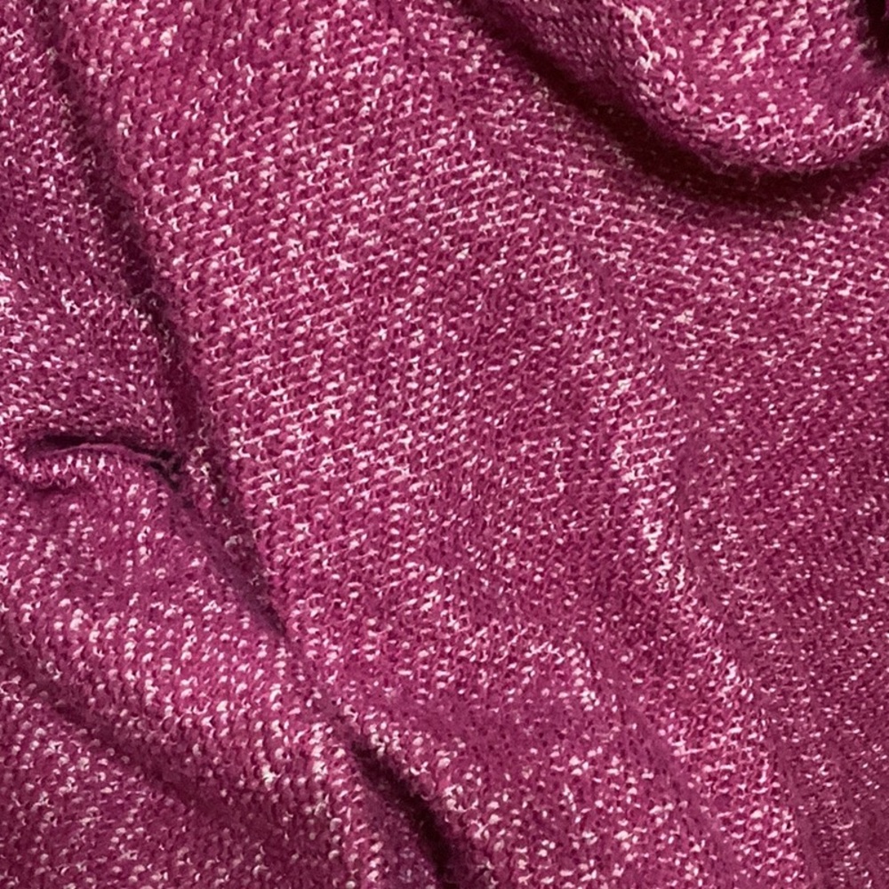 Women’s Lands End Cowl Neck Sweatshirt Purple Long Sleeve Textured Knit Fall - Picture 9 of 9